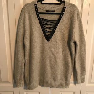 Cozy Lace-up Sweater